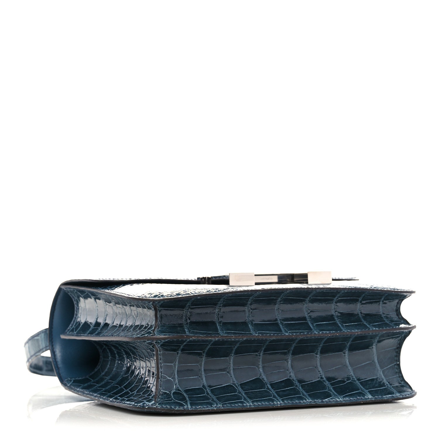 Hermes Shiny Alligator Constance 24 Bleu Paon 4 of 10