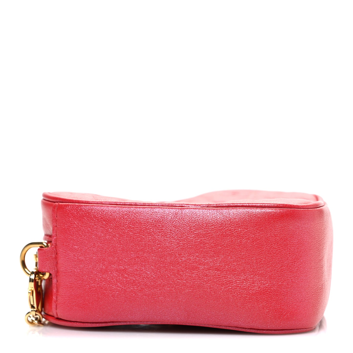 Lambskin Embossed Monogram Fall In Love Sac Coeur Heart Chain Bag Lipstick Red