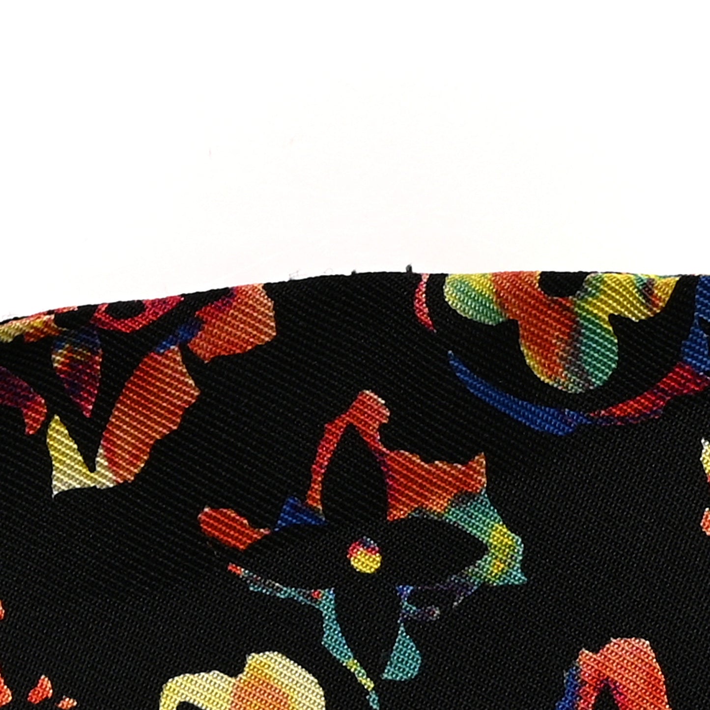 Silk Monogram Rainbow Bandeau Black