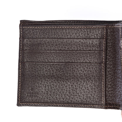 Gucci Monogram Web Band Bi-Fold Wallet Brown 8 of 9