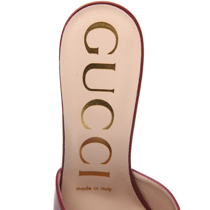 Gucci Malaga Kid Crystal Square G Madelyn Mules 36.5 Romantic Cerise 7 of 9
