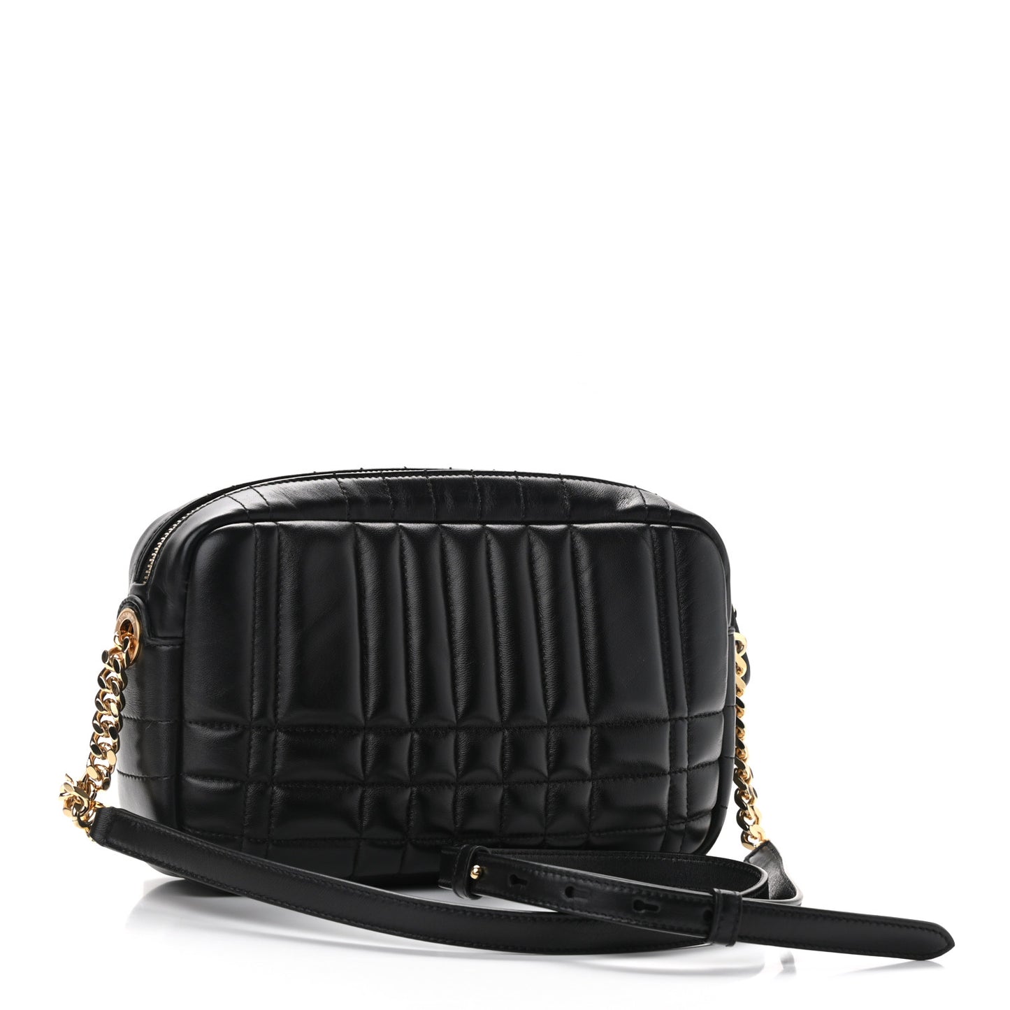 Calfskin Quilted Small Lola Camera Bag Black