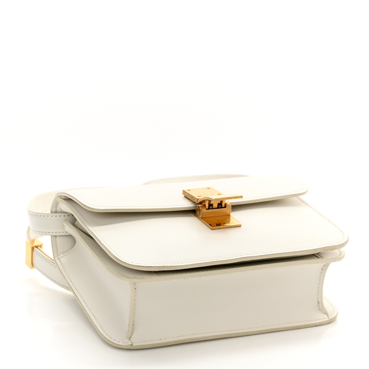 Box Calfskin Teen Classic Box Flap Bag White