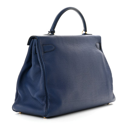 Hermes Taurillon Clemence Kelly Retourne 40 Bleu De Malte 3 of 12