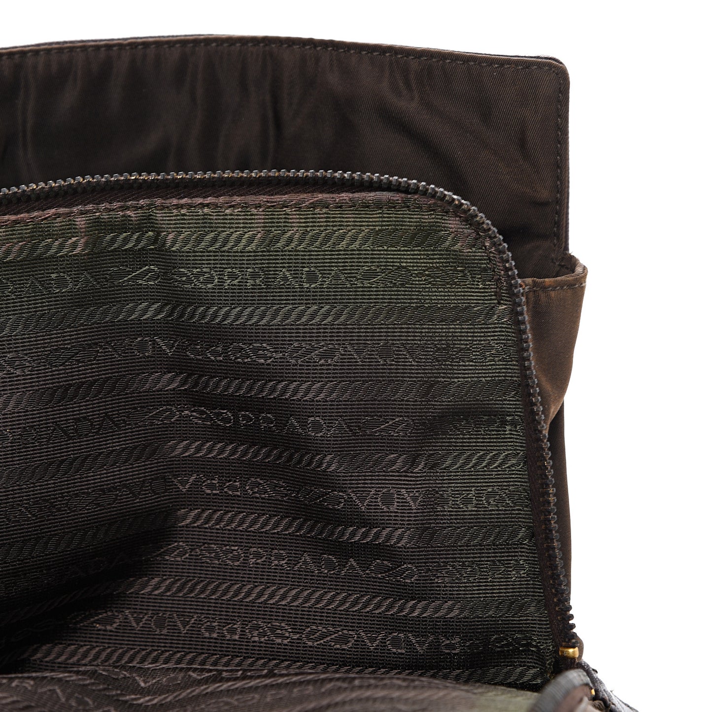 Nappa Tessuto Nylon Chain Tote Caffe