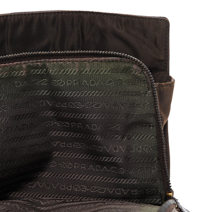 Prada Nappa Tessuto Nylon Chain Tote Caffe 12 of 16