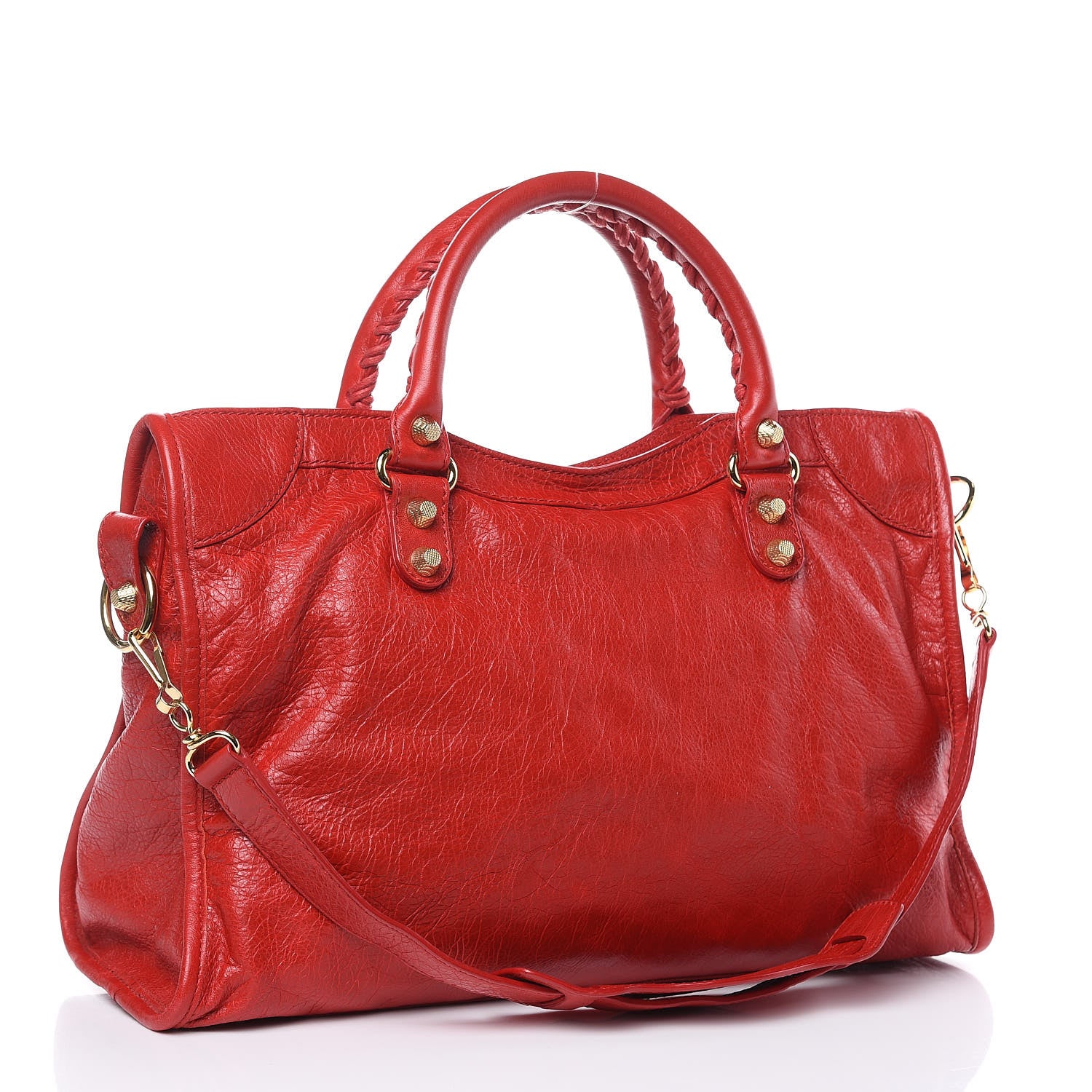 Balenciaga Agneau Giant 12 Gold Hardware City Rouge Lipstick 3 of 10