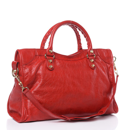 Balenciaga Agneau Giant 12 Gold Hardware City Rouge Lipstick 3 of 10