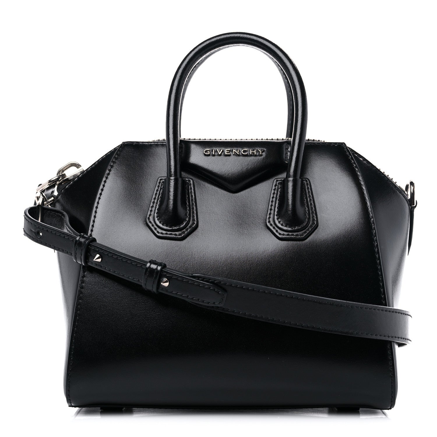 Givenchy Shiny Lord Calfskin Mini Antigona Black 1 of 9