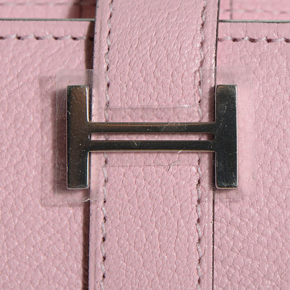 Hermes Chevre Mysore Bearn Gusset Wallet Rose Sakura 11 of 14