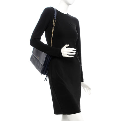 Lanvin Lambskin Quilted Medium Sugar Flap Shoulder Bag Navy 2 of 12