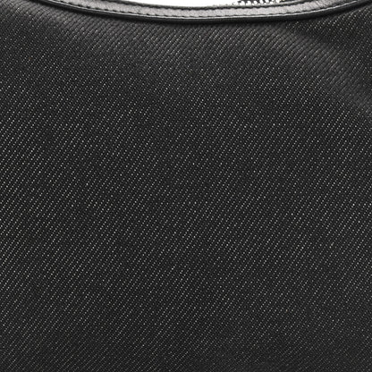 Gucci Denim Web Small Clasp Hobo Black 9 of 13