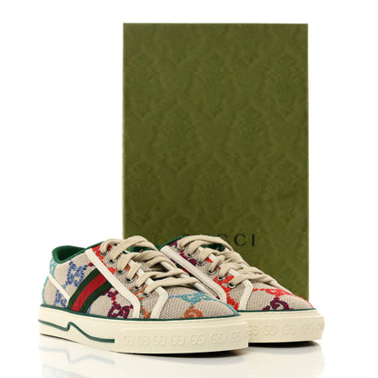 Gucci Linen Psychedelic Mini GG Monogram Womens 1977 Tennis Sneakers 38.5 Multicolor Mystic White 8 of 8