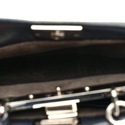Fendi Shiny Nappa Botanic Garden Embroidered Micro Peekaboo Iconic Satchel Ocean Arancio 5 of 9