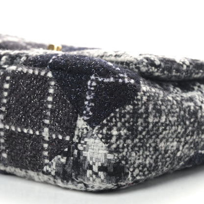 Chanel Tweed Quilted Medium Chanel 19 Flap Black White 7 of 9