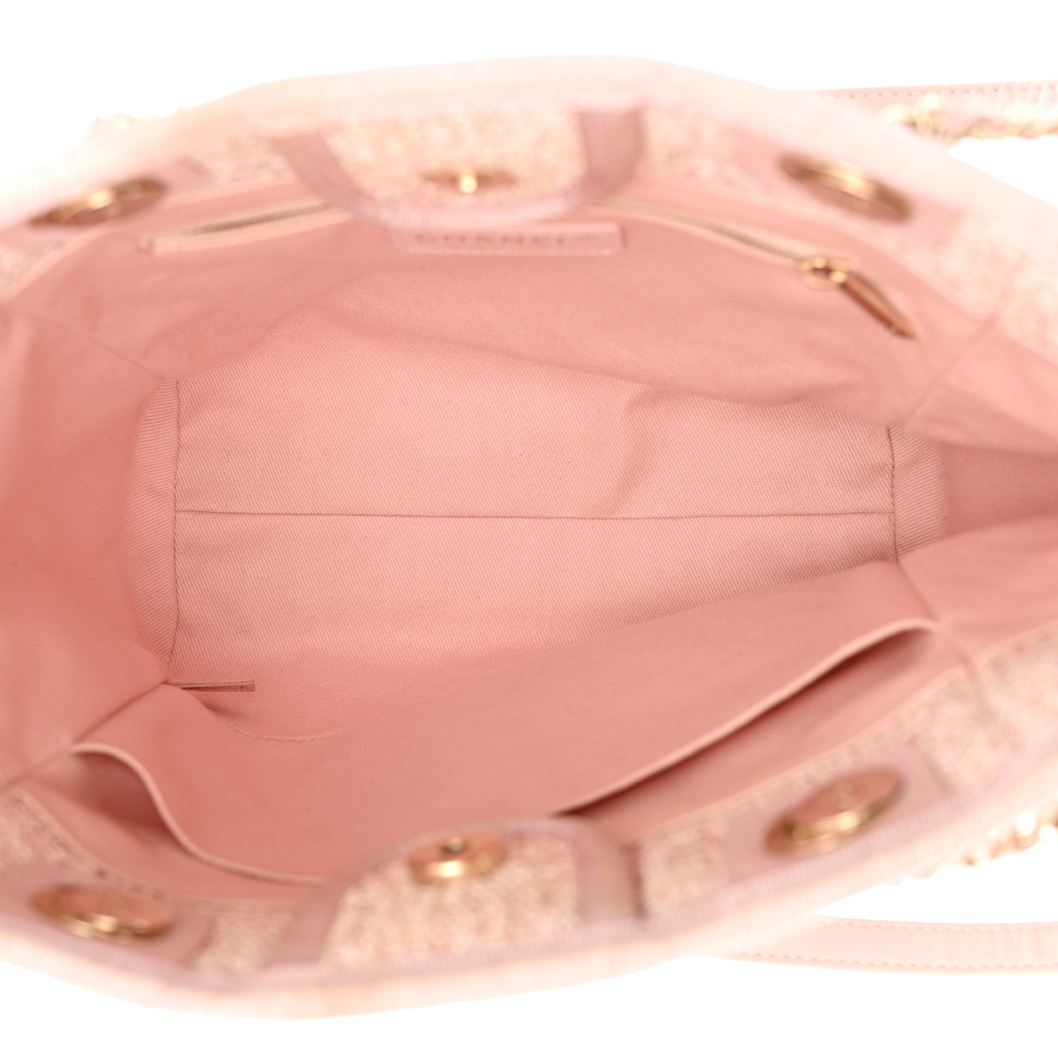 Chanel Mixed Fibers Calfskin Mini Deauville Tote Rose Pink 5 of 11