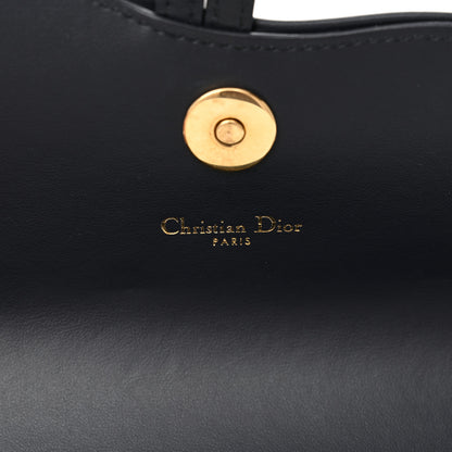 Christian Dior Oblique Denim Small Saddle Pouch With Chain Blue 6 of 10