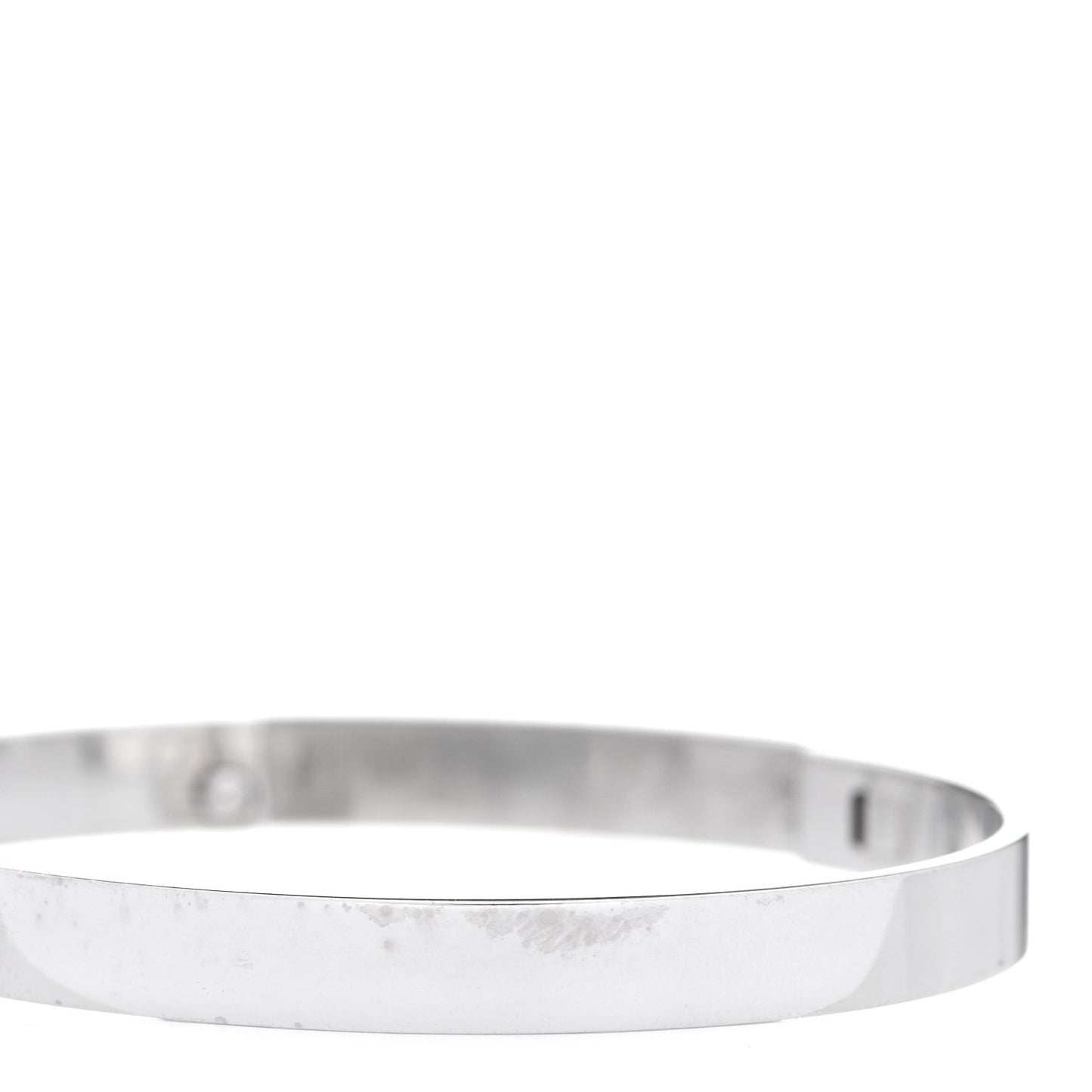 18K White Gold Diamond PM Collier De Chien Bracelet SH