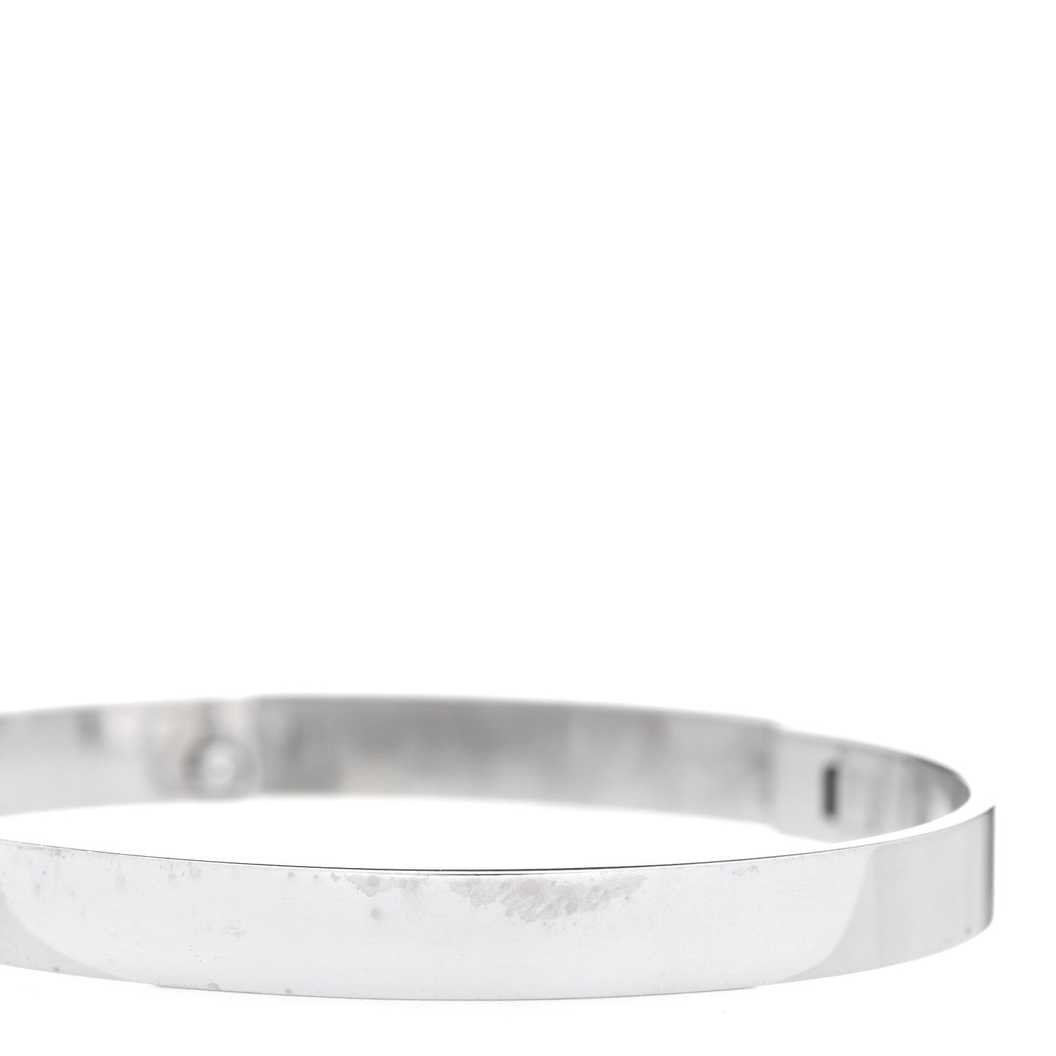 Hermes 18K White Gold Diamond PM Collier De Chien Bracelet SH 4 of 6