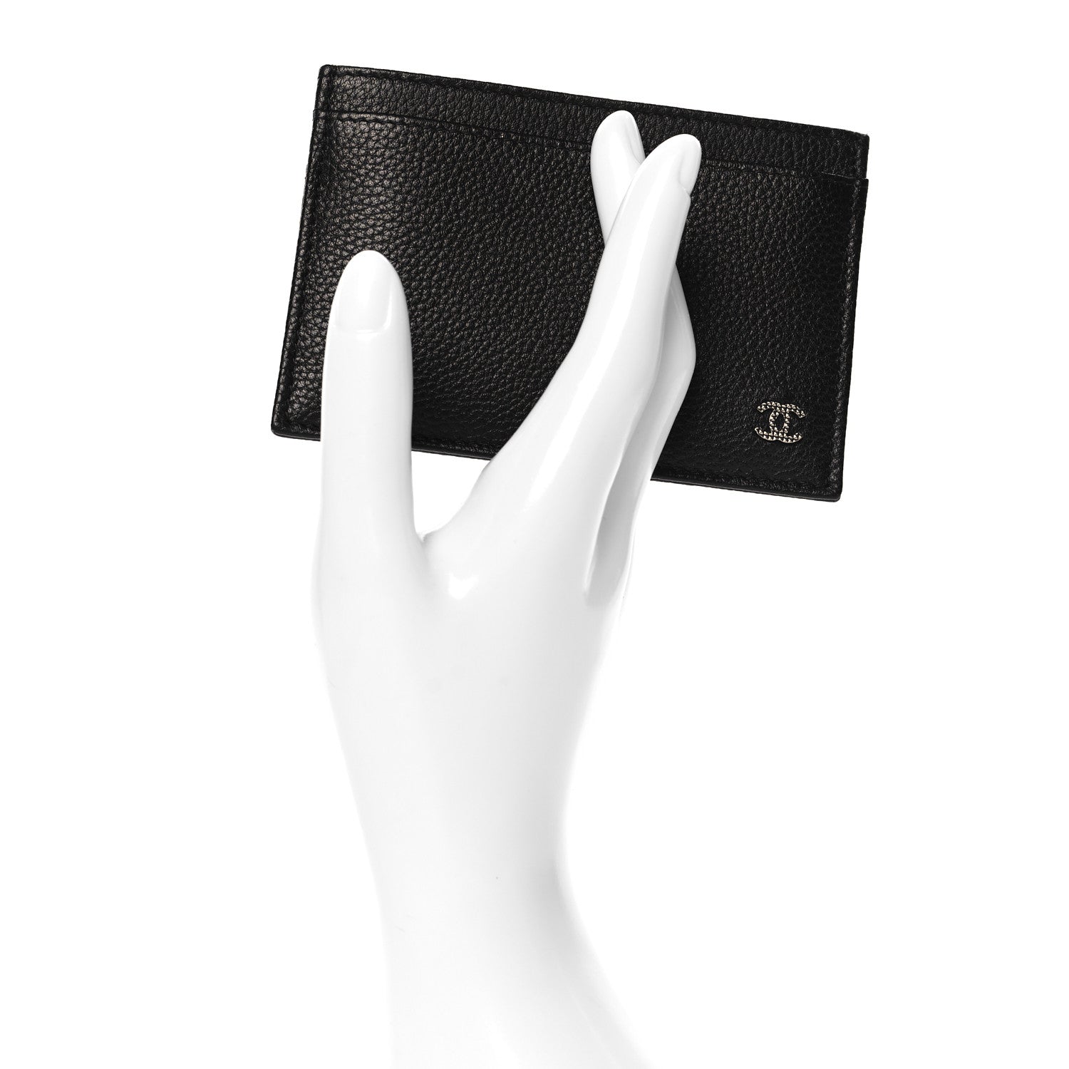 Chanel Grained Calfskin CC Card Holder Black 1696368 – FASHIONPHILE