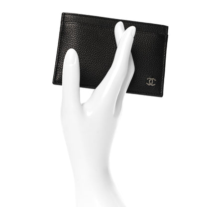 Chanel Grained Calfskin CC Card Holder Black 2 of 9
