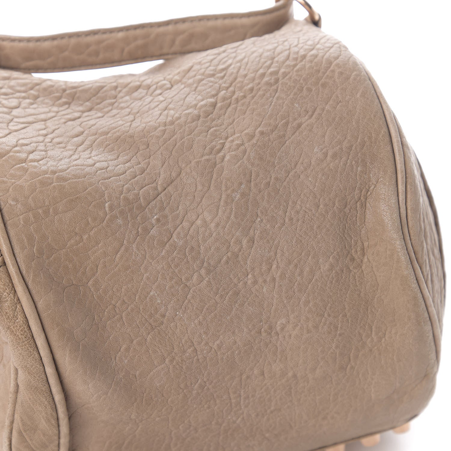 Alexander Wang Pebbled Lambskin Angela Pochette Latte Rose Gold Hardware 9 of 12