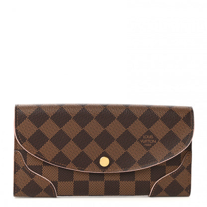 Louis Vuitton Damier Ebene Caissa Wallet Rose Ballerine 1 of 7