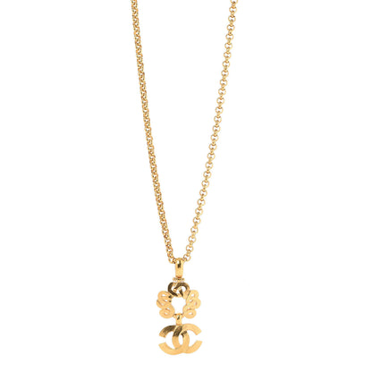 Chanel CC Pendant Necklace Gold 1 of 7