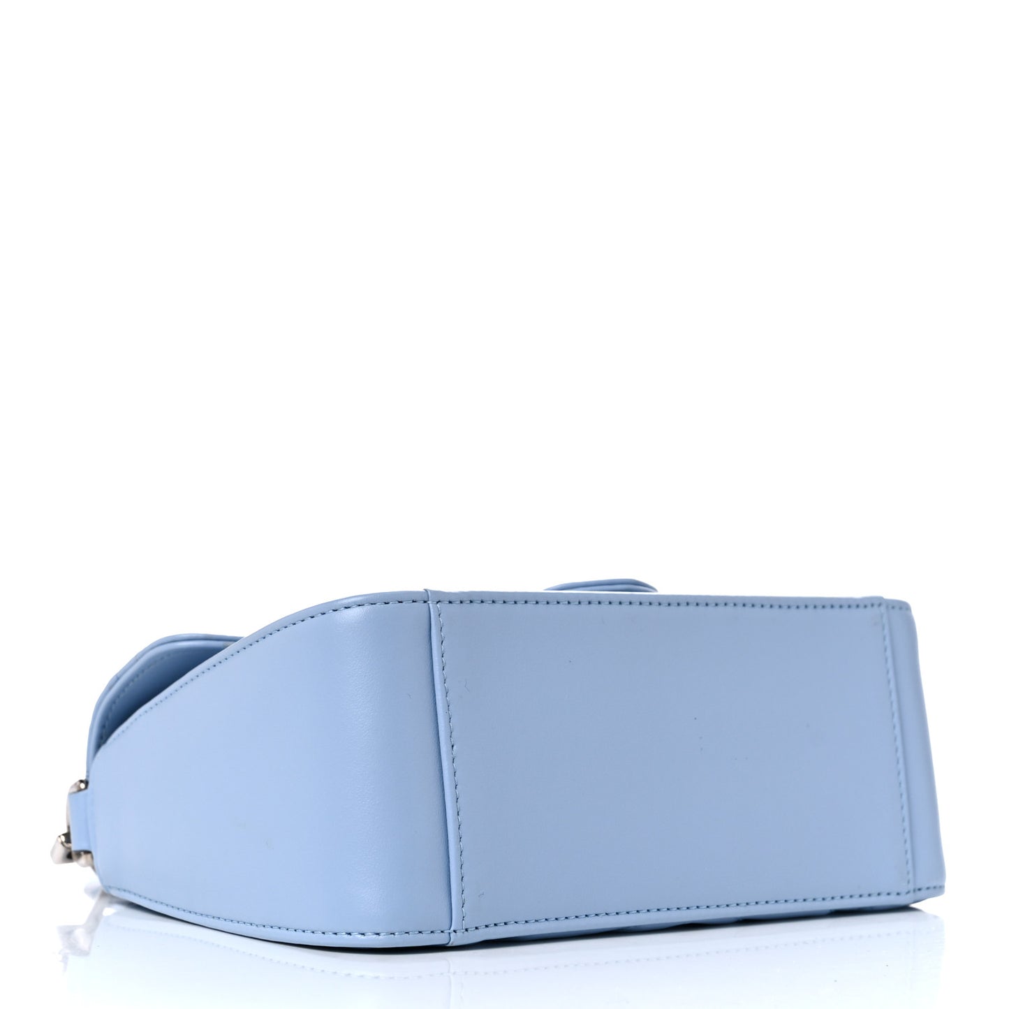 Calfskin Matelasse Mini GG Marmont Top Handle Shoulder Bag Porcelain Light Blue