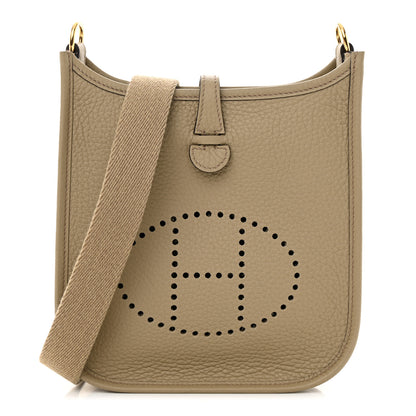 Hermes Taurillon Clemence Amazone Evelyne TPM Beige Marfa 1 of 11