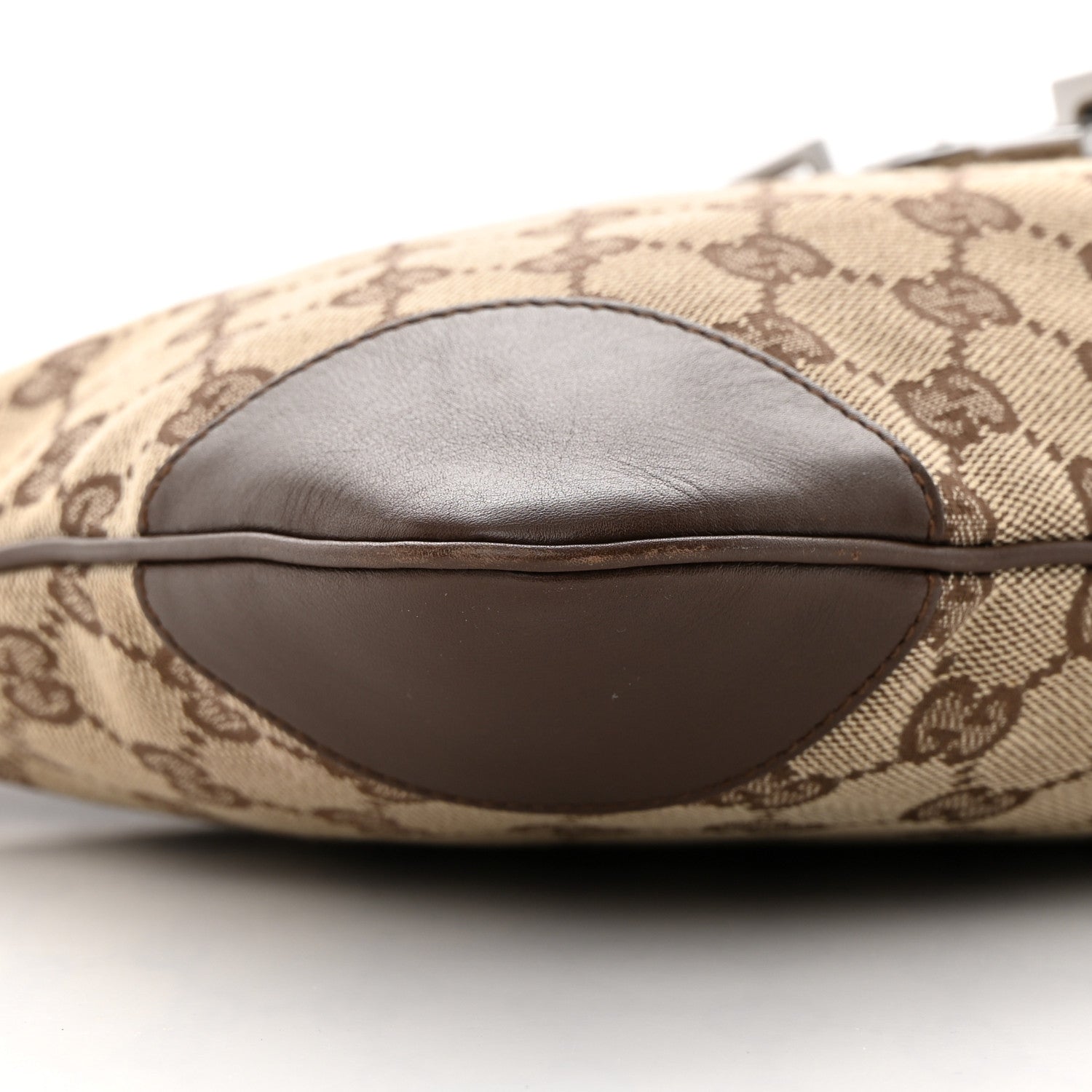 Gucci Monogram Lobster Clasp Jackie O Hobo Brown 9 of 14