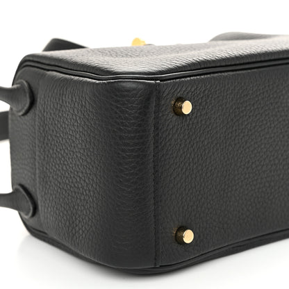 Hermes Taurillon Clemence Mini Lindy 20 Black 9 of 10