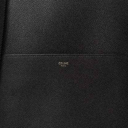 Celine Soft Grained Calfskin Sangle Bucket Bag Black 7 of 9