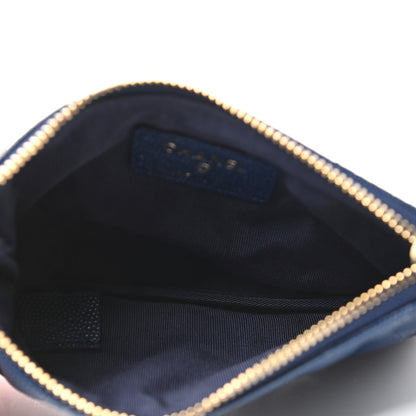 Chanel Caviar Quilted Small Cosmetic Case Navy 5 of 7