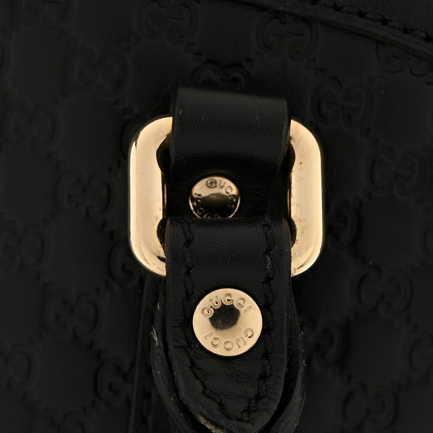 Soft Microguccissima Dome Satchel Black