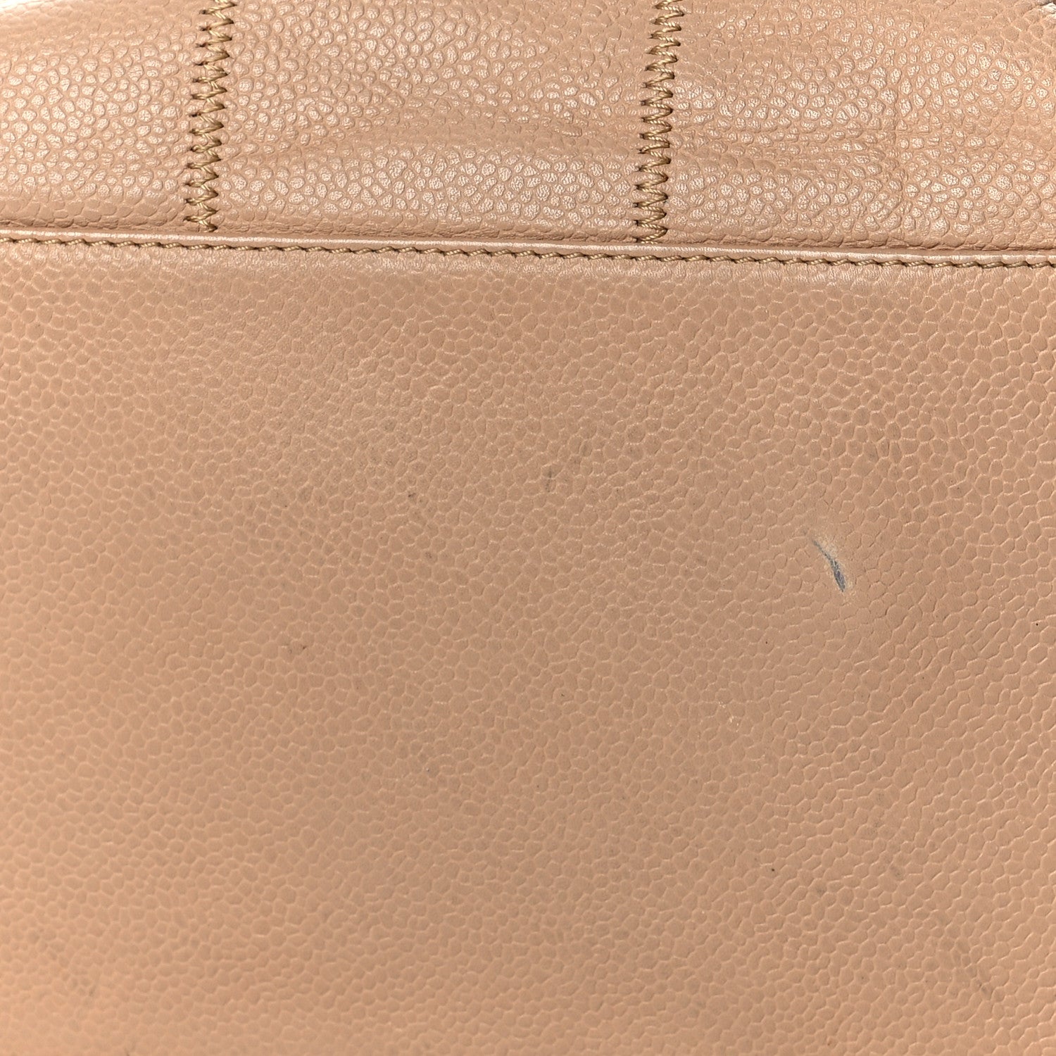 Chanel Caviar Square Stitched Bowler Beige 12 of 12