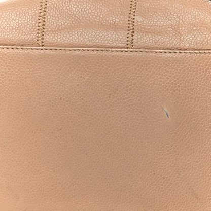 Chanel Caviar Square Stitched Bowler Beige 12 of 12