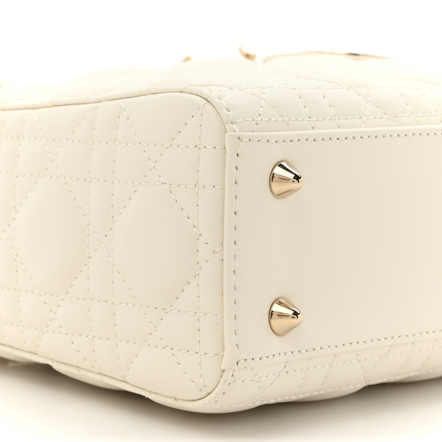 Christian Dior Lambskin Cannage Small Lady Dior White 10 of 10