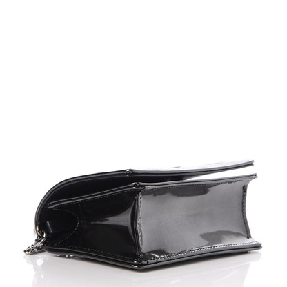 Christian Dior Metallic Patent Micro-Cannage Baby Diorama Flap Bag Onyx Black 4 of 8