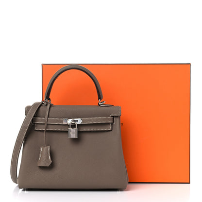 Hermes Togo Kelly Retourne 25 Etoupe 36 of 36