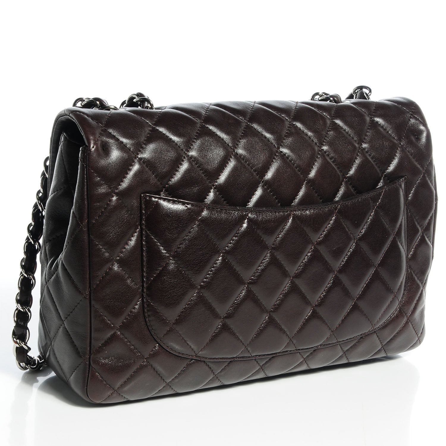 Chanel Lambskin Jumbo Single Flap Brown 3 of 9
