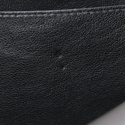 Celine Crocodile Embossed Calfskin Suede Medium Trapeze Black 6 of 10