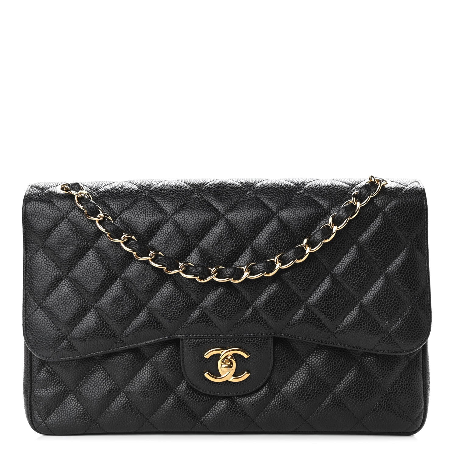 Chanel Caviar Quilted Jumbo Double Flap Black 1 of 11