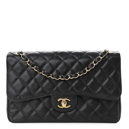 Chanel Caviar Quilted Jumbo Double Flap Black 1 of 11