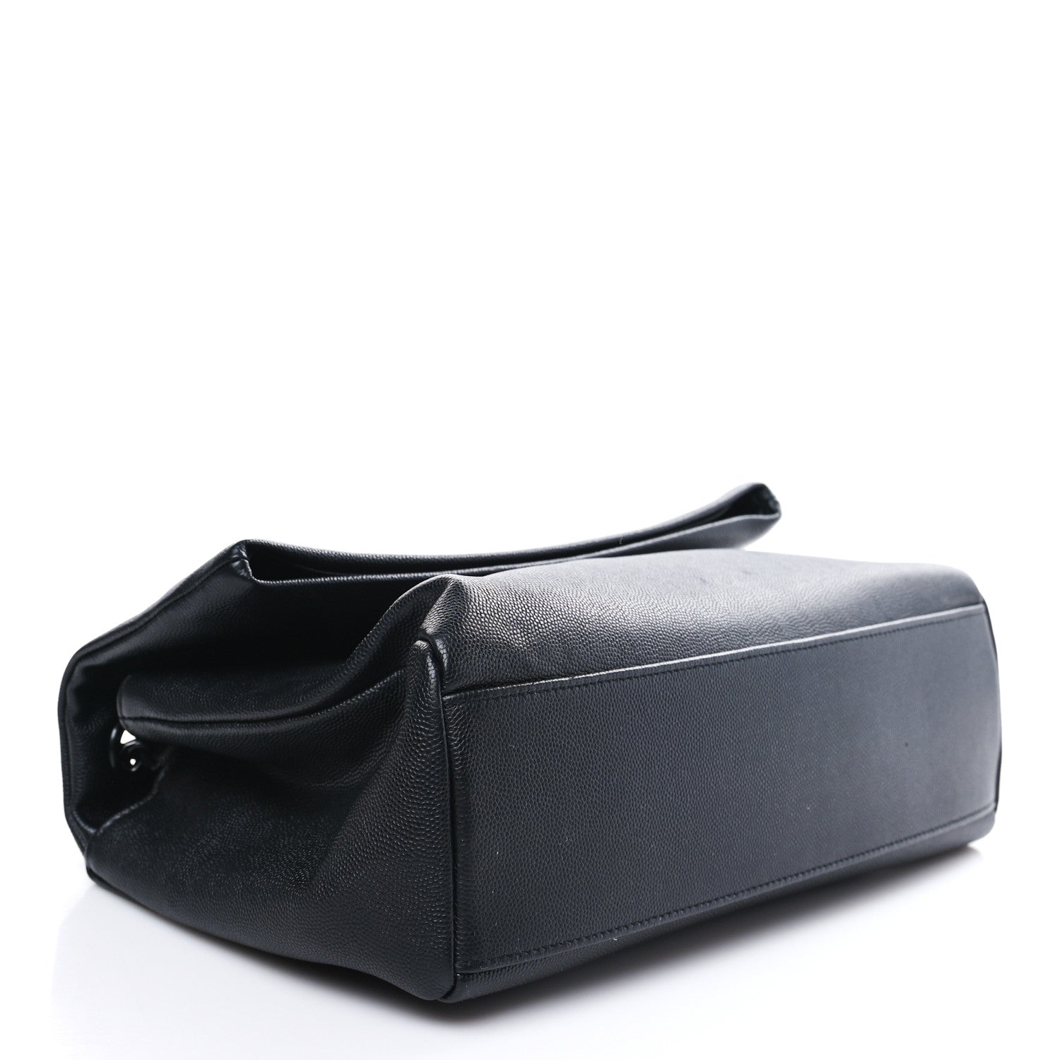 Saint Laurent Grain De Poudre Medium West Hollywood Monogram Fold-Over Black 4 of 8