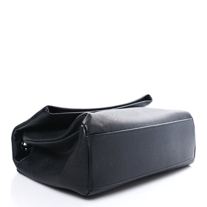 Saint Laurent Grain De Poudre Medium West Hollywood Monogram Fold-Over Black 4 of 8