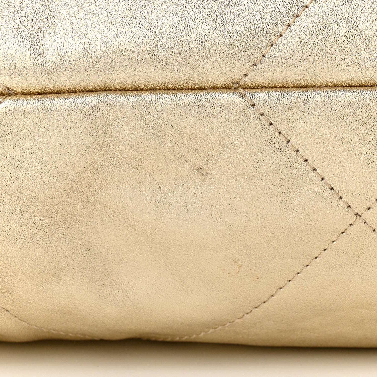 Chanel Metallic Calfskin Quilted Small Chanel 22 Light Gold 12 of 13