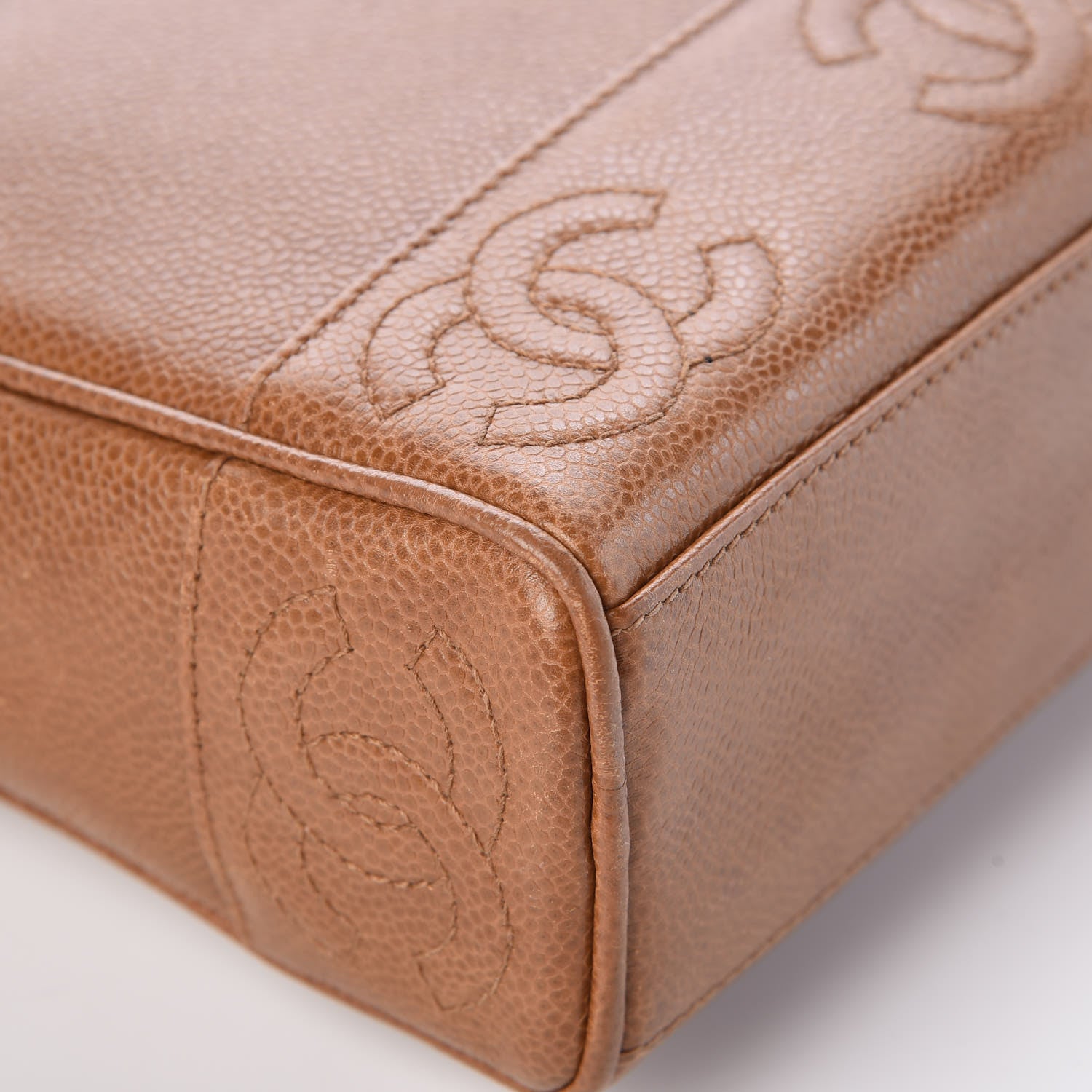 Chanel Caviar CC Shoulder Bag Light Brown 11 of 14