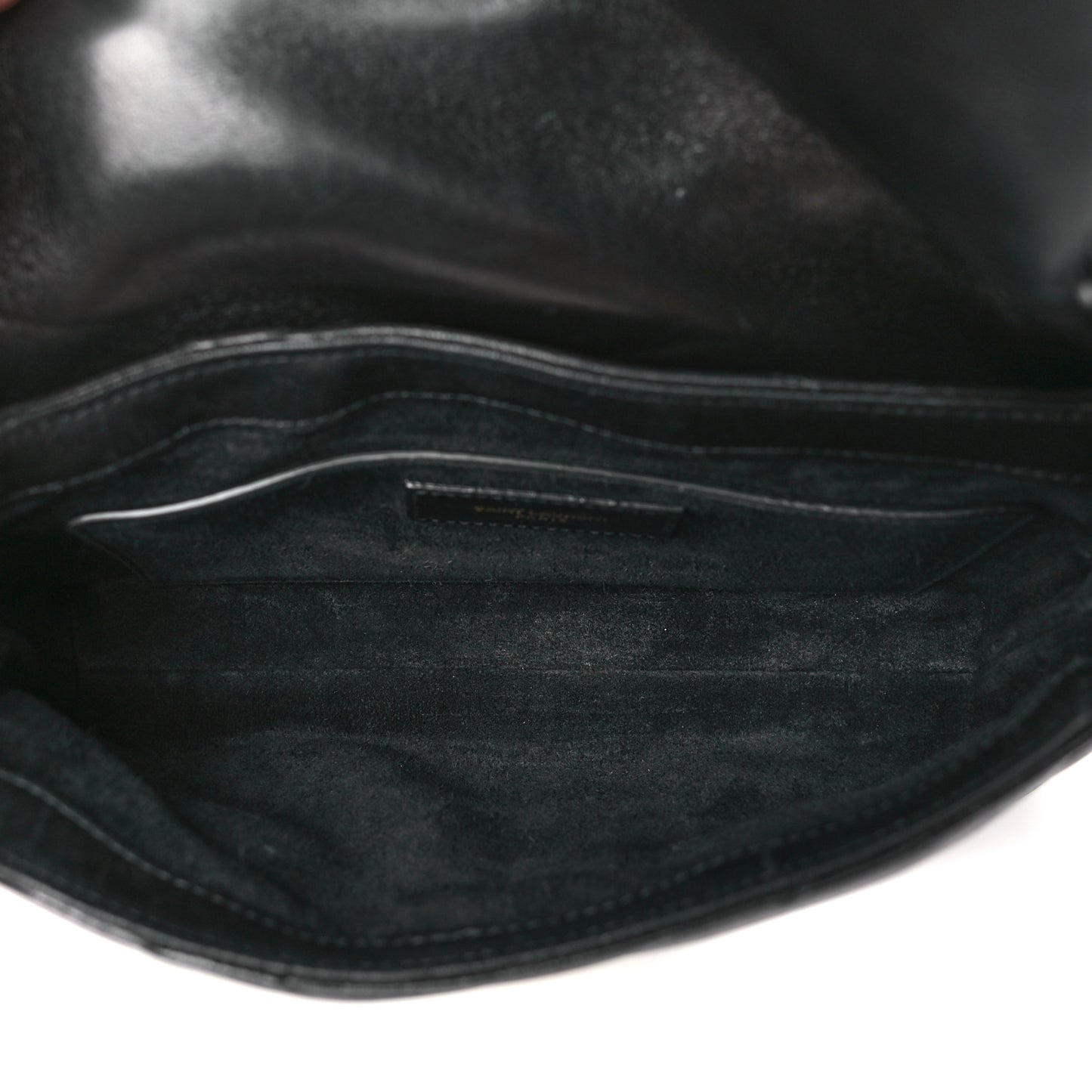 SAINT LAURENT Lambskin Quilted Le 57 Diamond Shoulder Bag Black