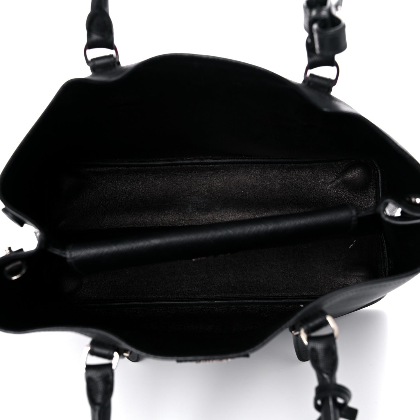 Saffiano Cuir Medium Double Handle Tote Black